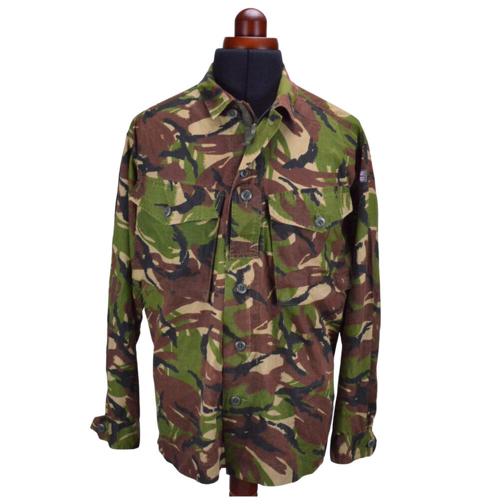 British Army Camo Military Woodland DPM Shirt 180/96 M Regular Zip